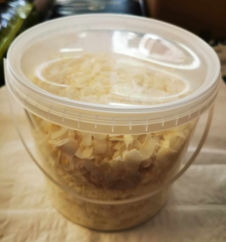 500 gramm Kokosflocken im Eimer Kokoschips Superfood BARF Nährstoffe Wurmbefall